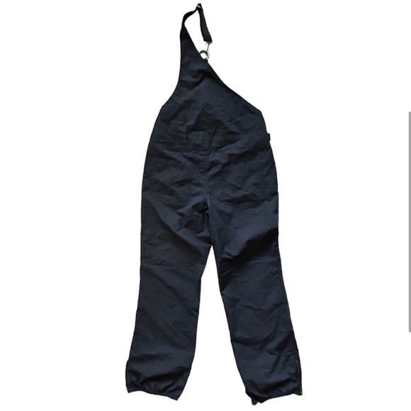 90S Y2K CYBER ONE SHOULDER BLACK OVERALLS BY MISDEMEANOR - Picture 4 of 4